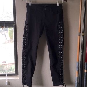 Bebe Lace-up Stretch Skinny Pant